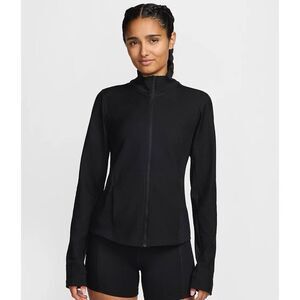 Nike One Rib Women's‎ Dri-FIT Full-Zip Mid Layer, Black, XL Running Jacket